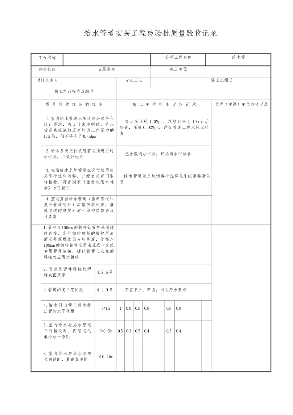 给排水全套表格及电气照明表格_第3页