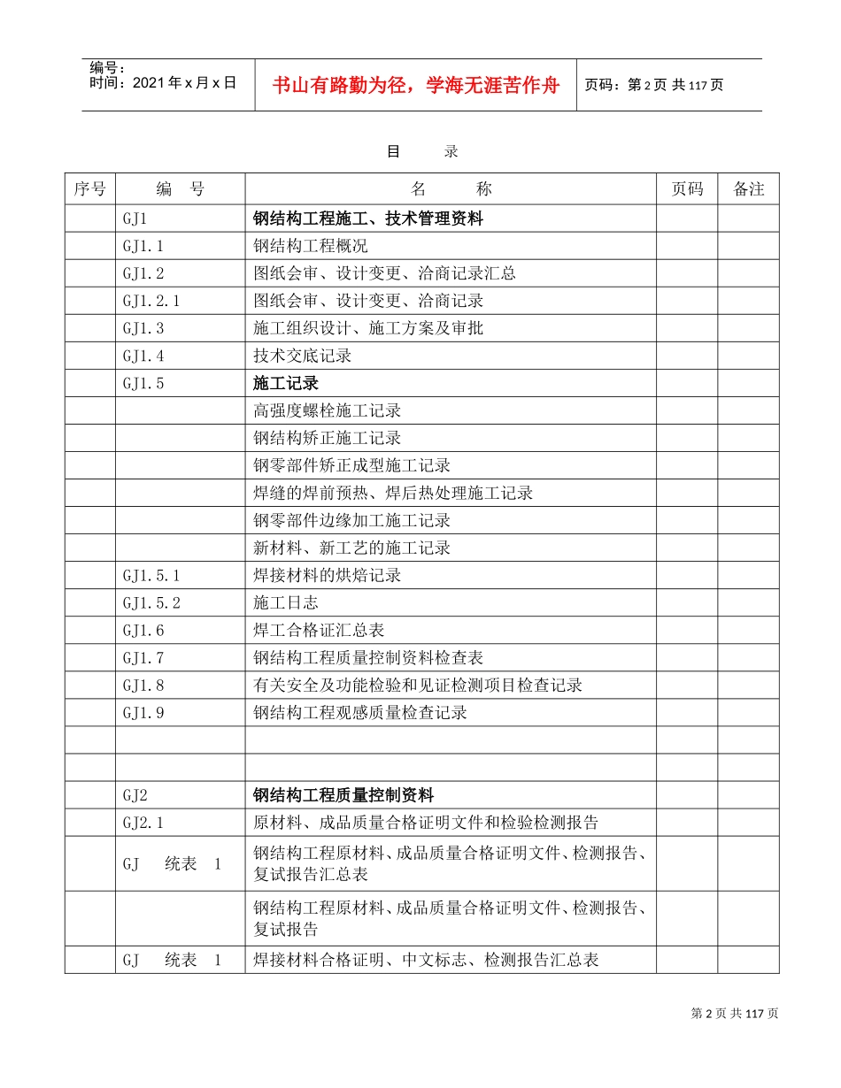 钢结构工程部分(填写范例)(DOC83页)_第2页