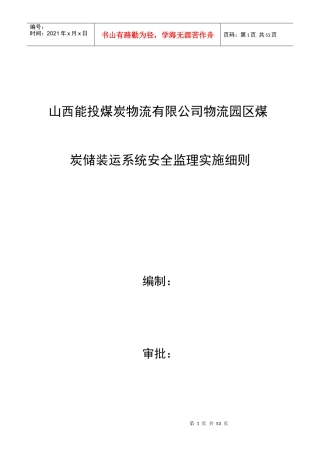 能投煤炭储装运系统安全监理实施细则