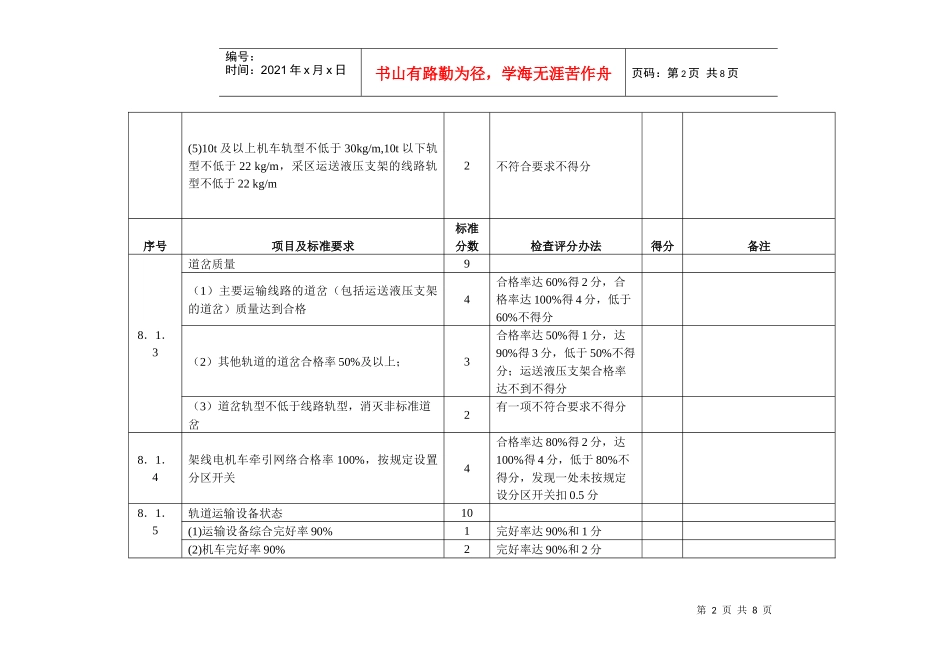 运输管理考评表_第2页