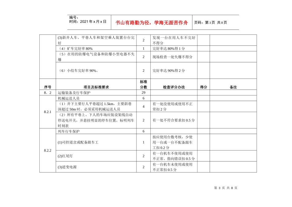 运输管理考评表_第3页