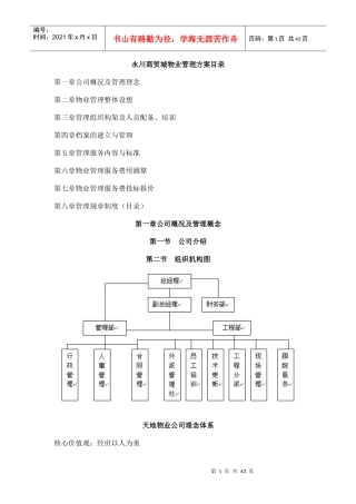 科技园物业管理方案培训资料