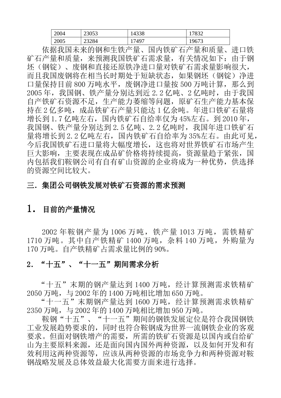 面对有效利用国内外两种铁矿石资源下的齐大山铁矿的未来发展_第3页
