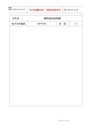 酒吧组织结构图