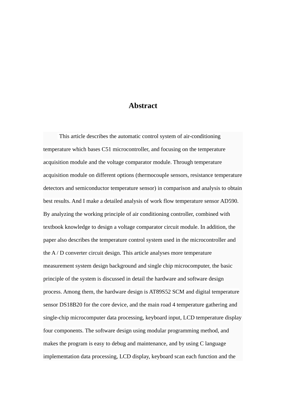 空调温度自动控制系统设计_第3页