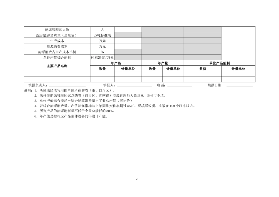 能源利用状况报告表格样式_第2页