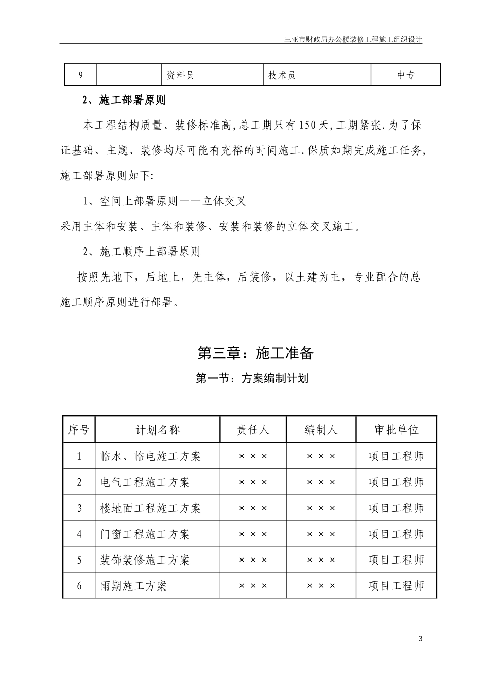 财政局办公楼装修工程施工组织设计概述_第3页