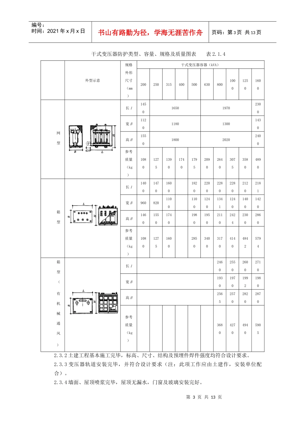 电力变压器安装质量管理doc-电力变压器安装质量管理_第2页