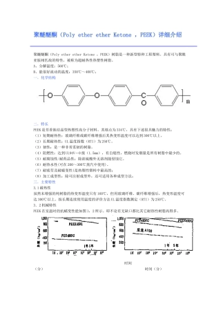 聚醚醚酮(Poly ether ether Ketone ,PEEK)详细介绍