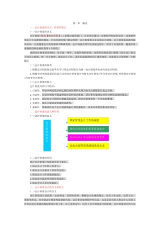 会计制度的基本含义