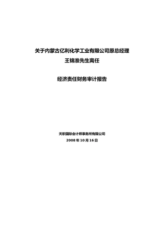 经济责任财务审计报告--玲玲修改后的版本