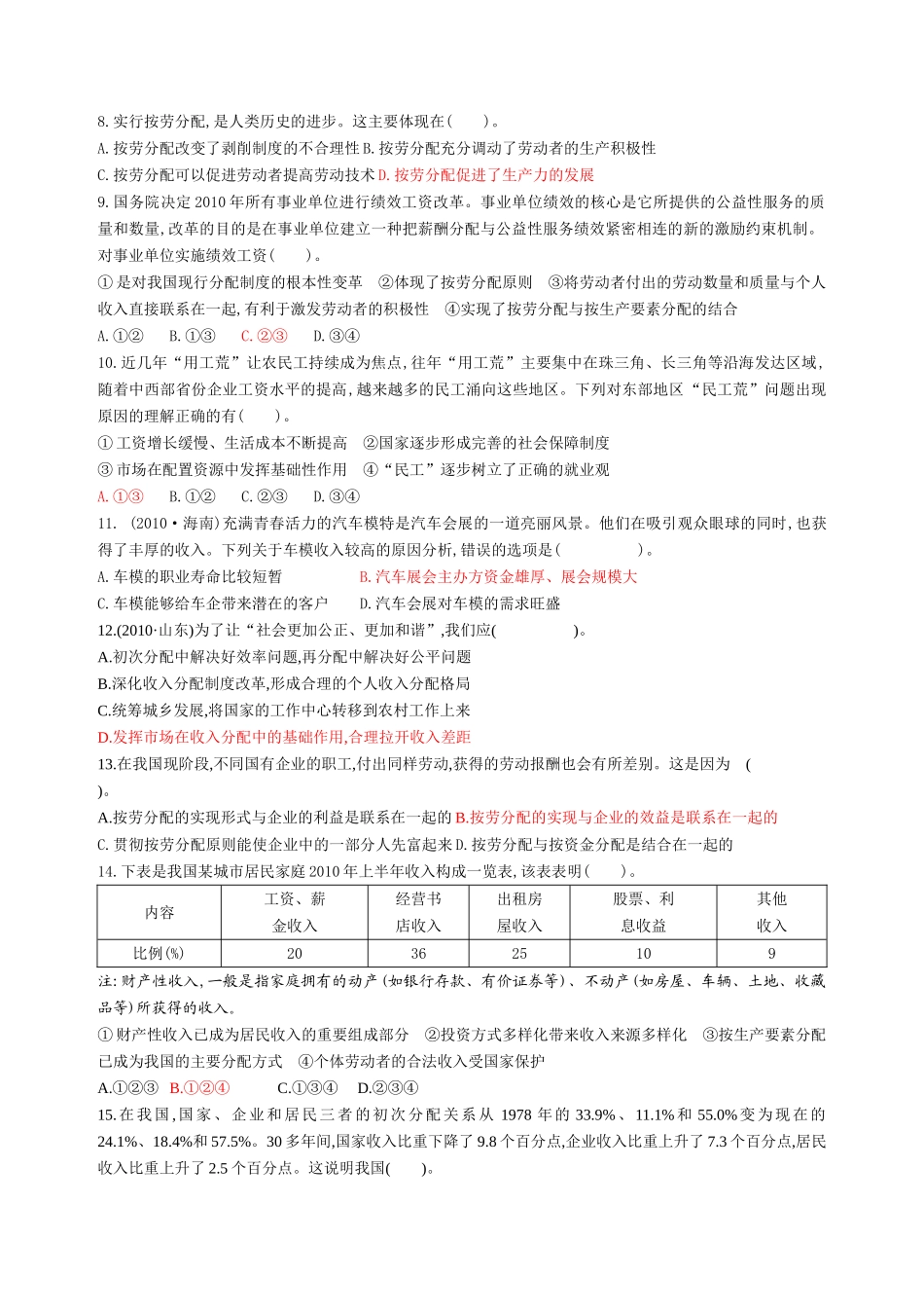 经济生活错题汇编(二)优化_第2页