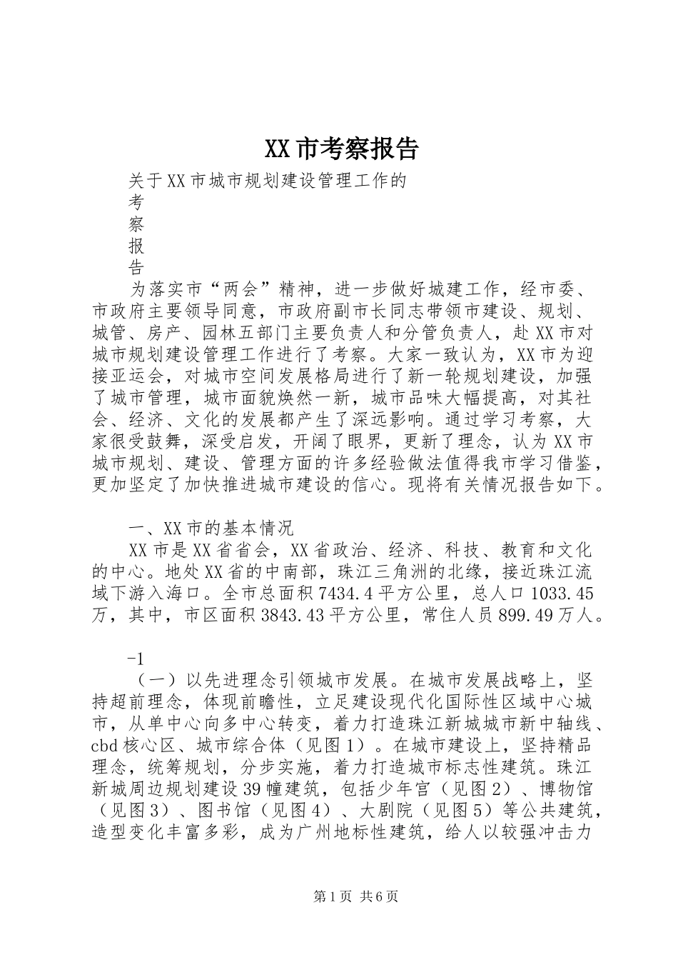 XX市考察报告_第1页