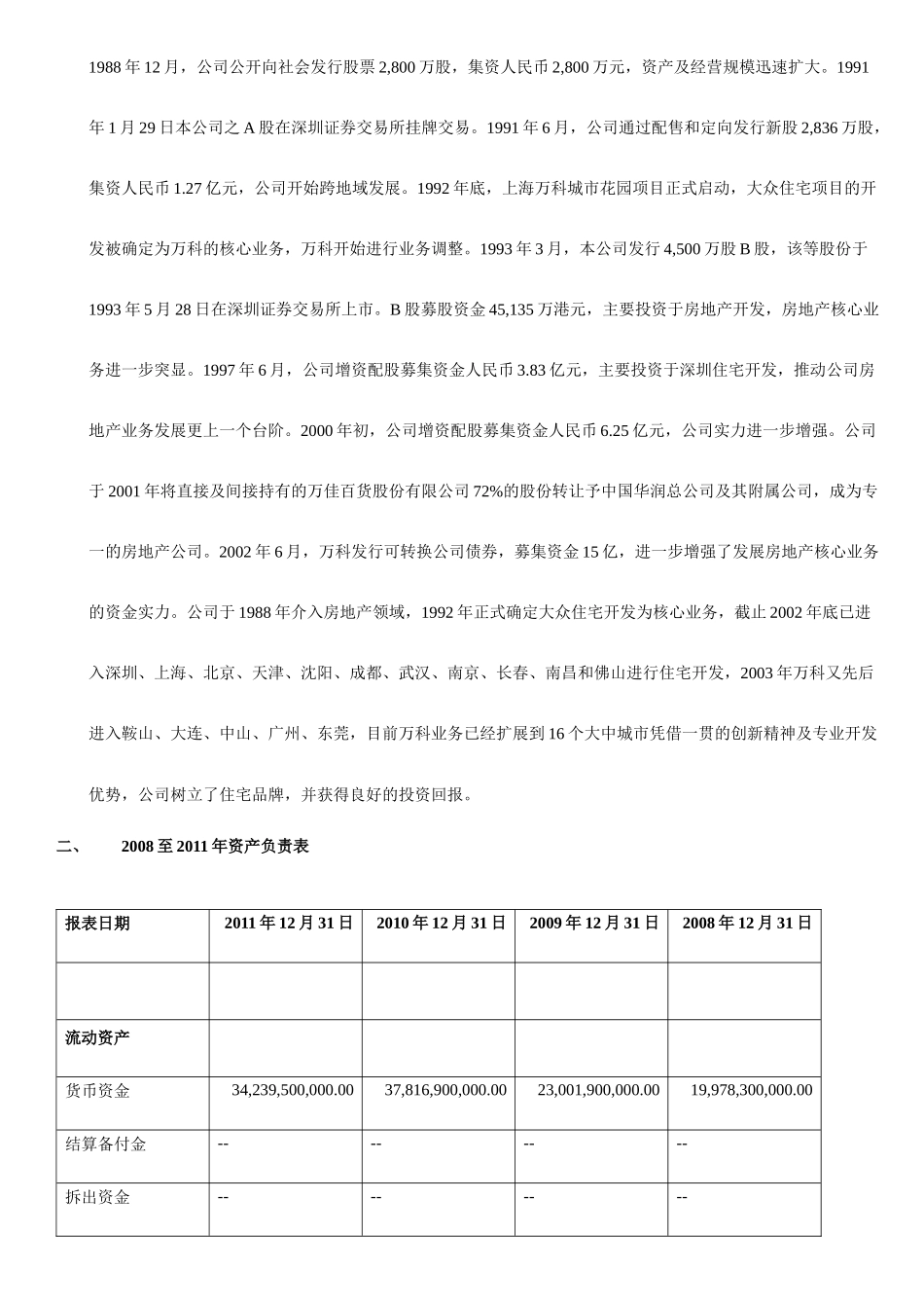 某地产A——财务报表及偿债管理知识能力分析_第2页
