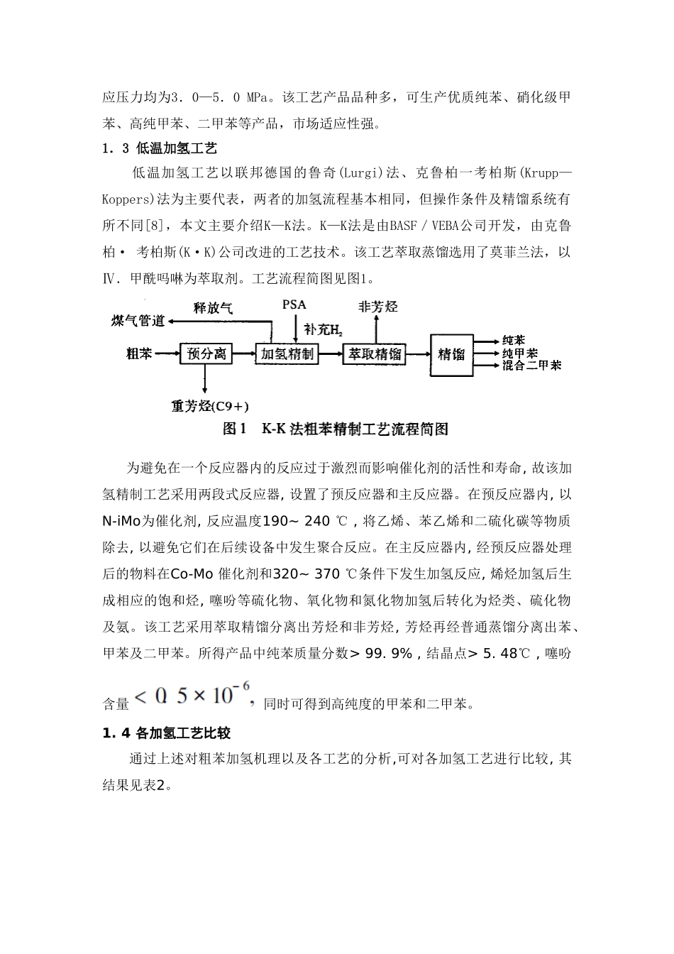 焦化粗苯加氢精制工艺及催化剂研究进展_第3页
