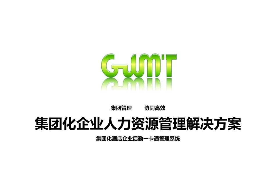 集团化企业人力资源系统化管理解决方案_第1页