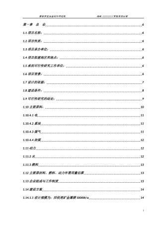石灰石尾矿回收金属镁项目可行性研究报告