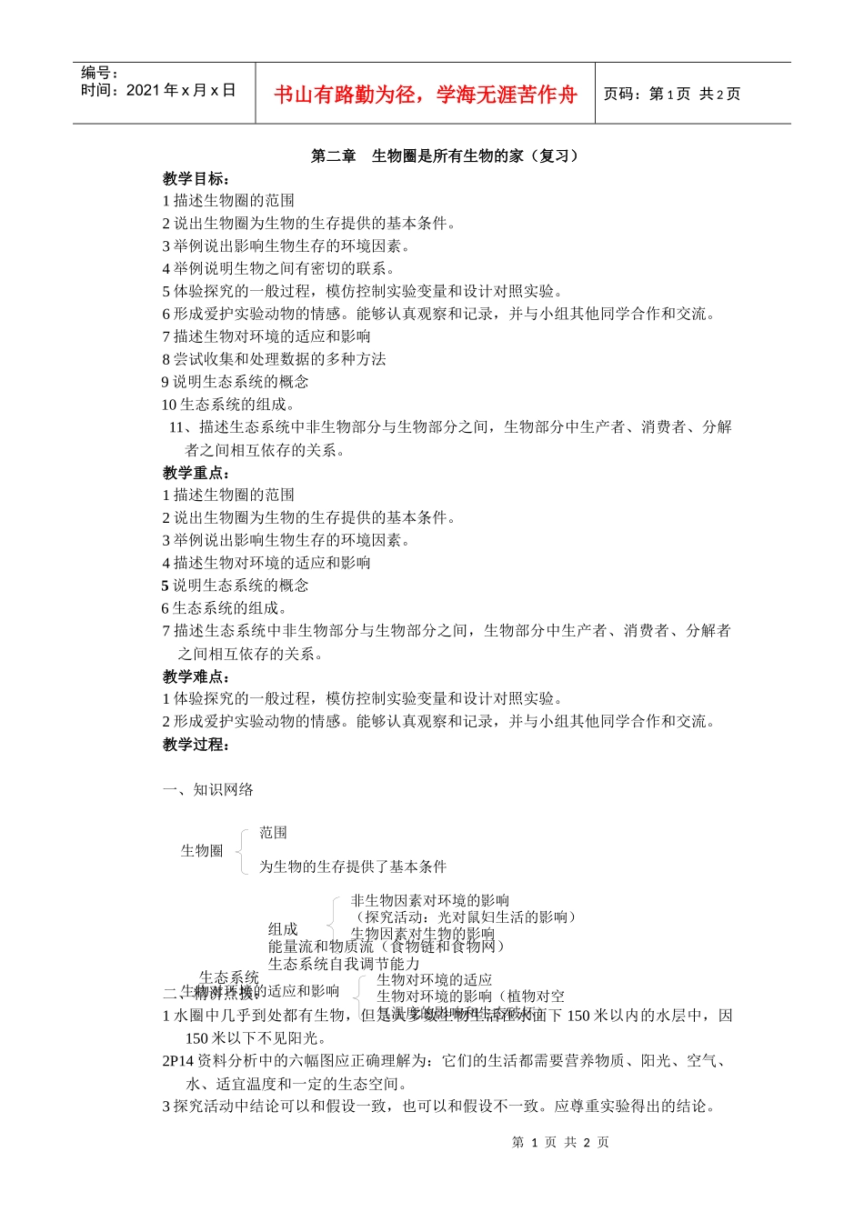 生物圈是所有生物的家(复习)_第1页