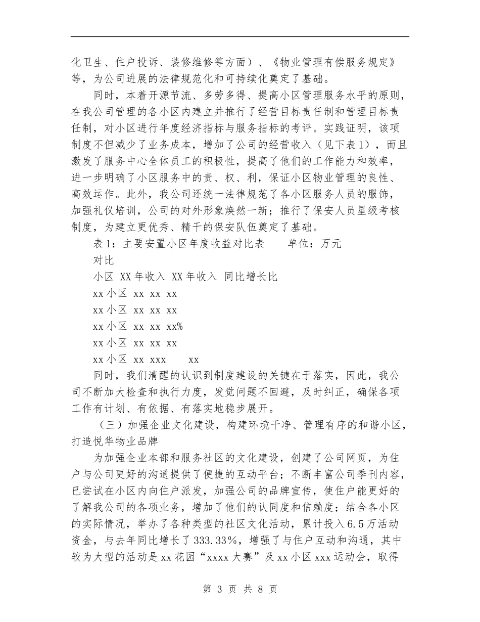 2024年4月物业公司工作总结_第3页