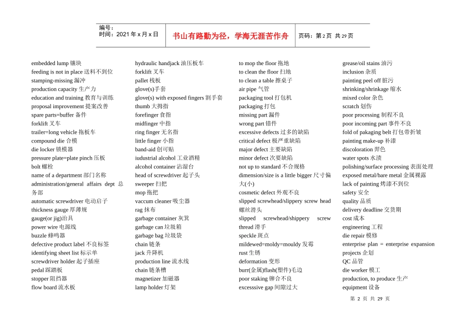 英文版机械专业术语(全)_第2页