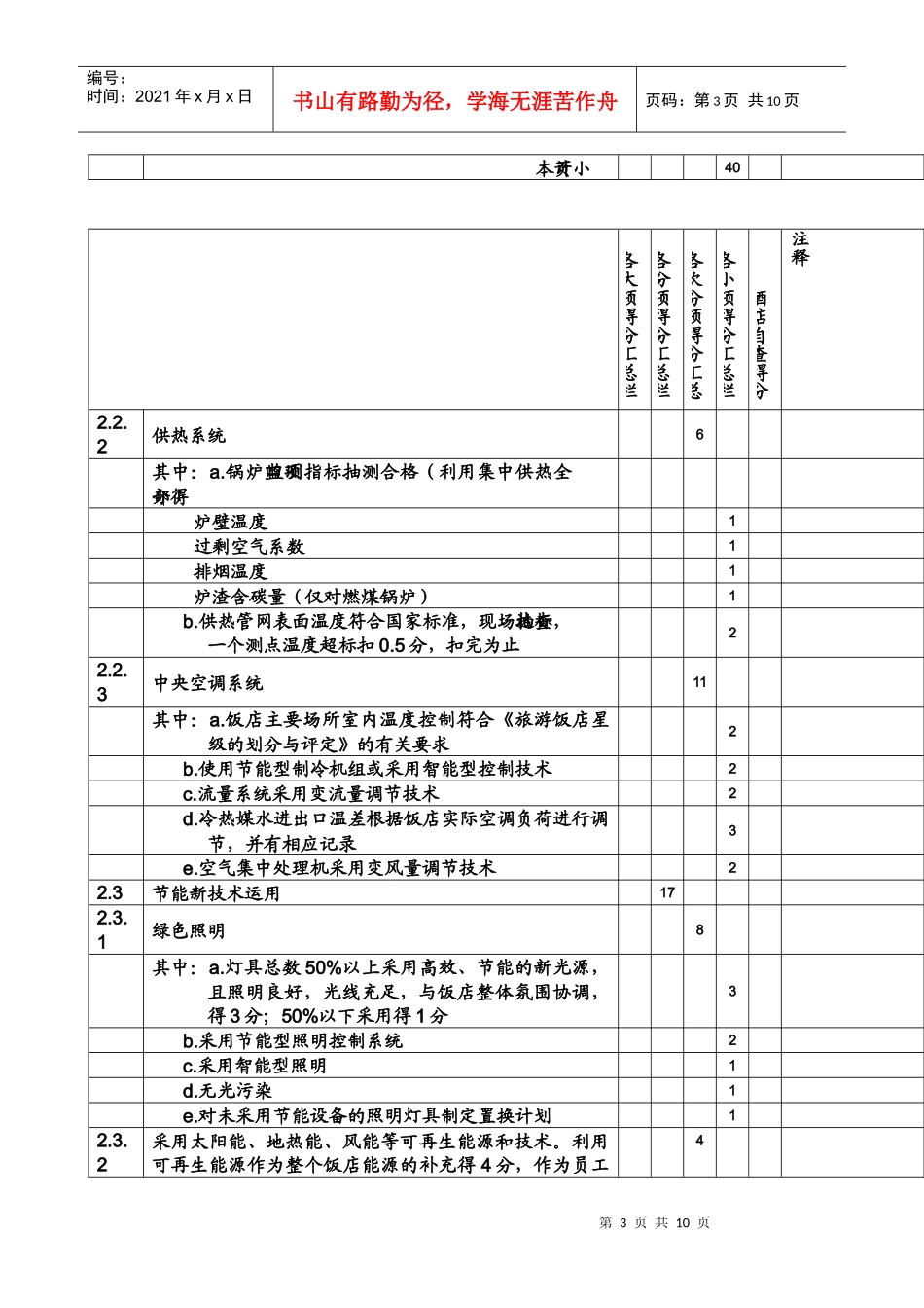 绿色旅游饭店标准 附录B(报告)1_第3页