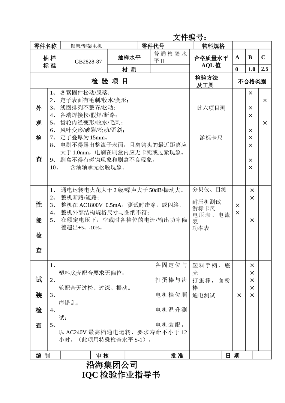 来料检验IQC检验作业指导书(DOC68页)_第2页