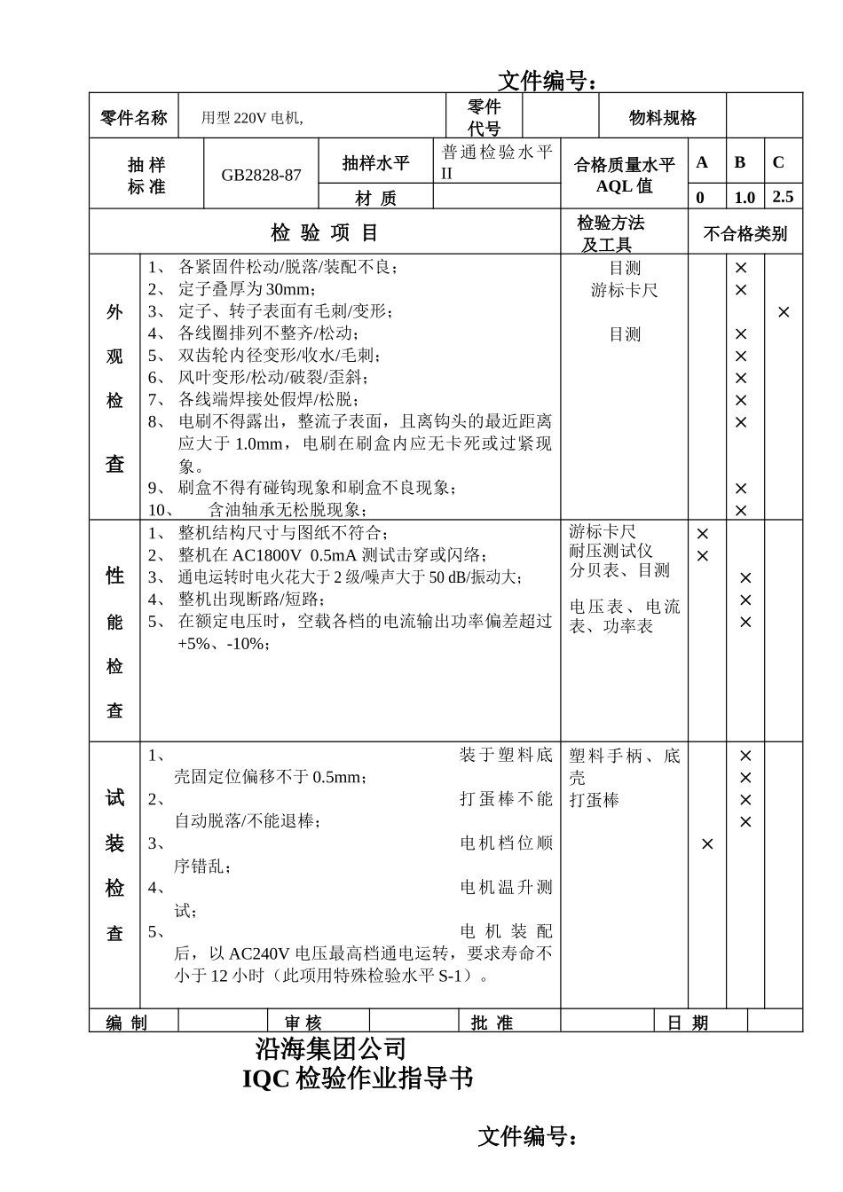 来料检验IQC检验作业指导书(DOC68页)_第3页