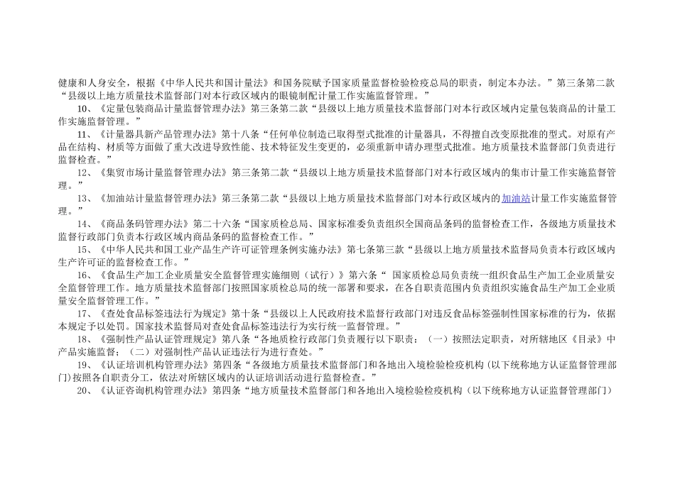 茂名市质量技术监督局行政执法职权界定结果_第2页