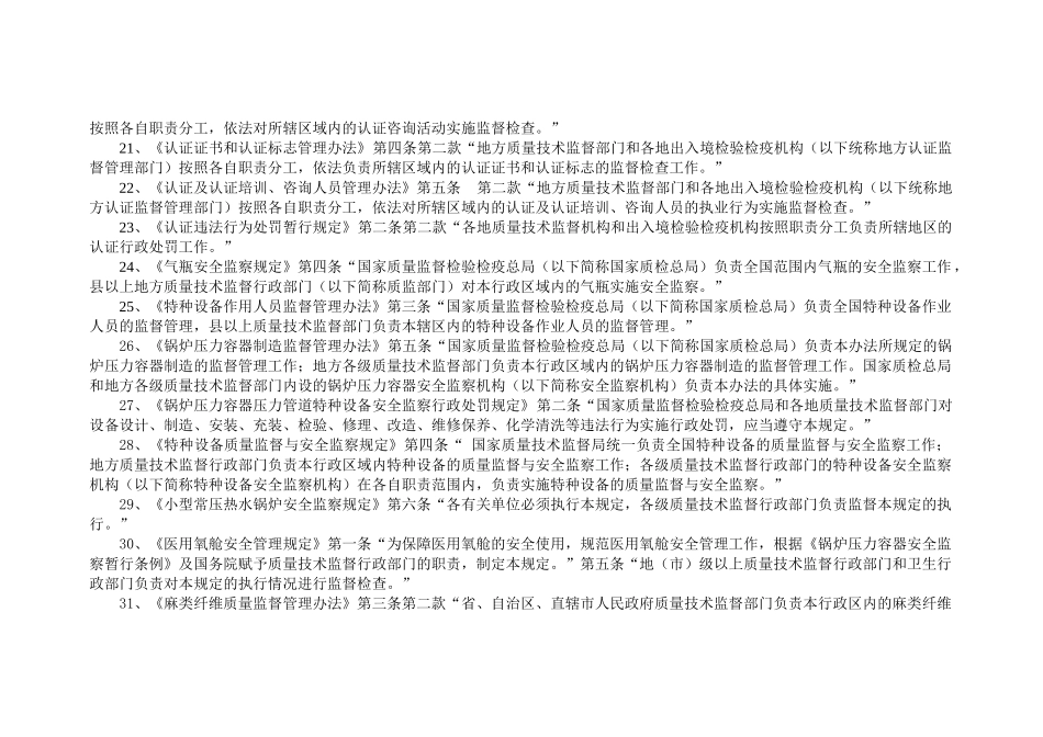 茂名市质量技术监督局行政执法职权界定结果_第3页