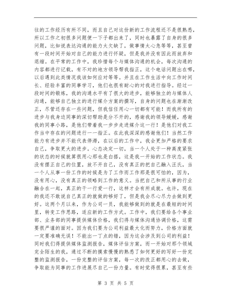 广告公司试用期工作总结最新_第3页