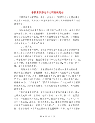 学校意识形态与文明创建总结