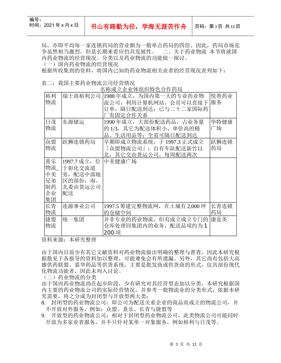 连锁药局对药业物流的影响_第3页