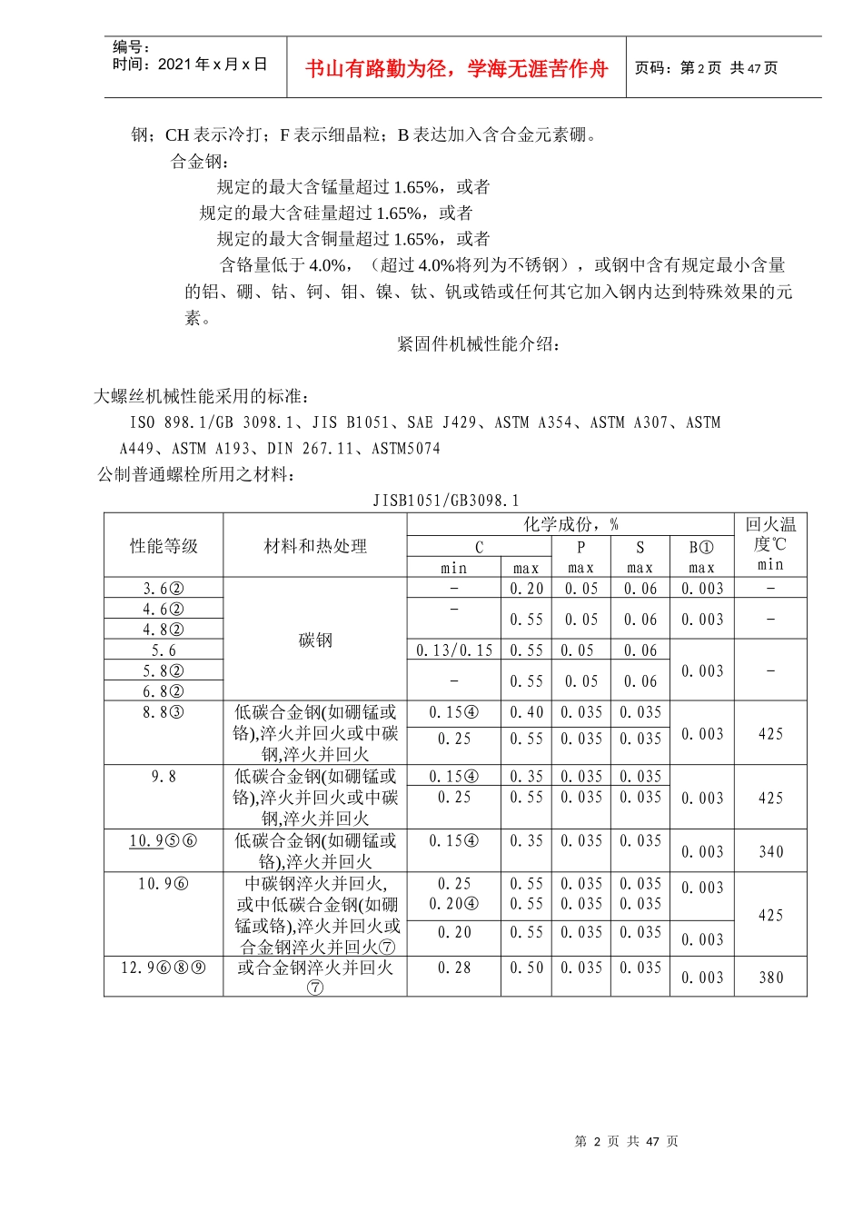 紧固件产品等级和机械性能(1)_第2页