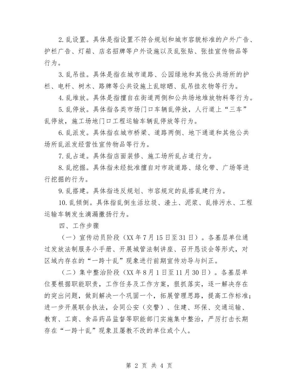 城中心一跨十乱监管整改方案_第2页