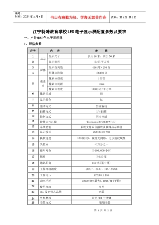 附件要求（特殊学校显示屏）doc-江宁区政府采购中心