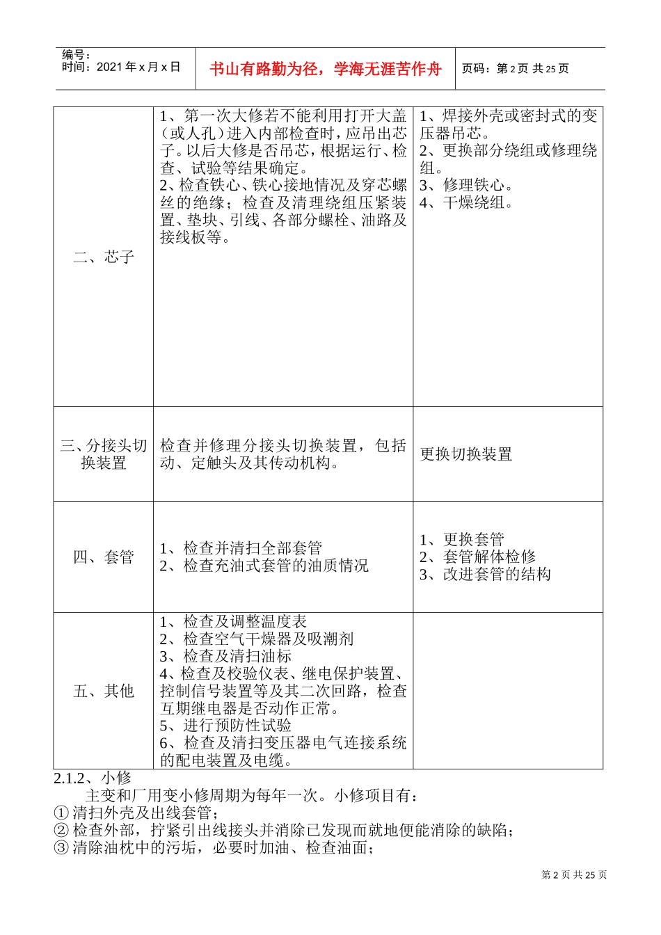 电气设备维修规程(DOC42页)_第2页