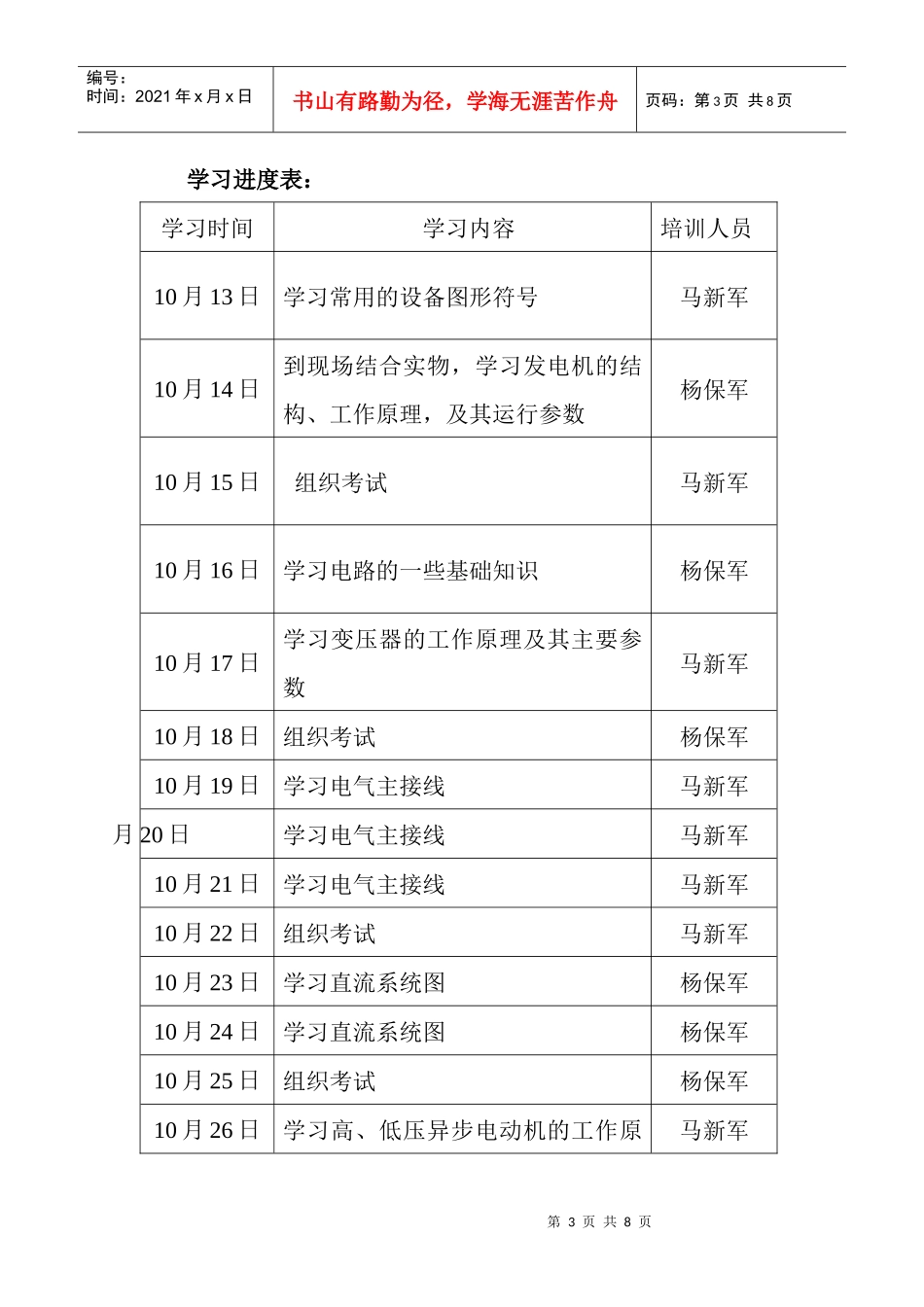 电气检修培训大纲_第3页