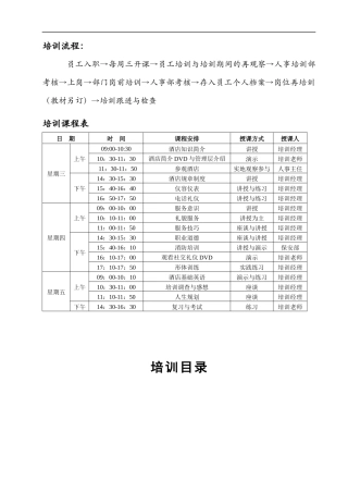 金华悦商务酒店员工培训