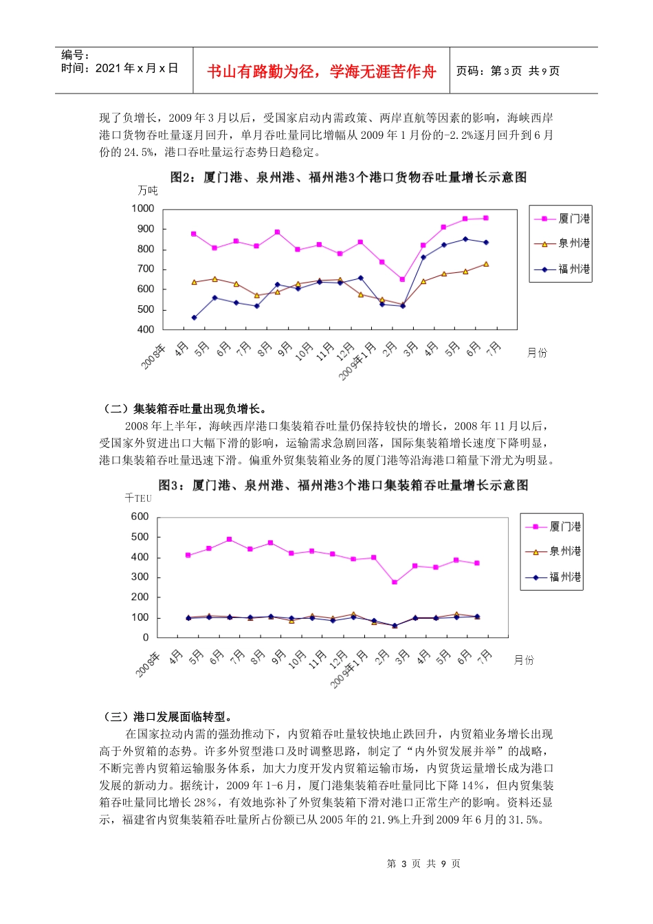 金融危机对海峡西岸港口发展的影响与对策_第3页