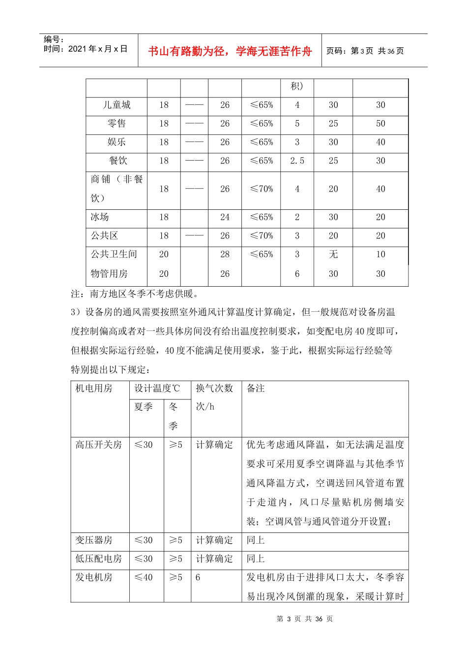 购物中心设计准则(空调、电气给排水)_第3页