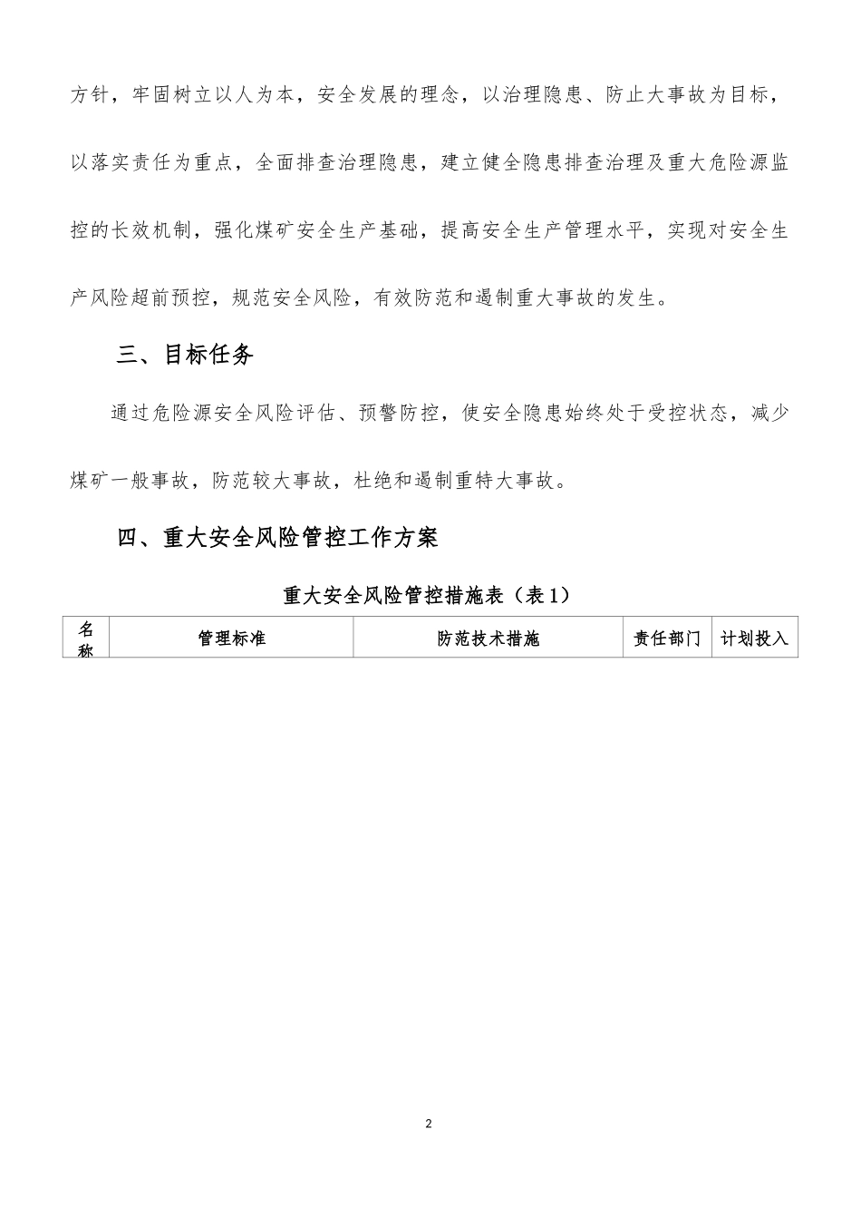 纸房煤矿重大安全风险管控措施_第3页