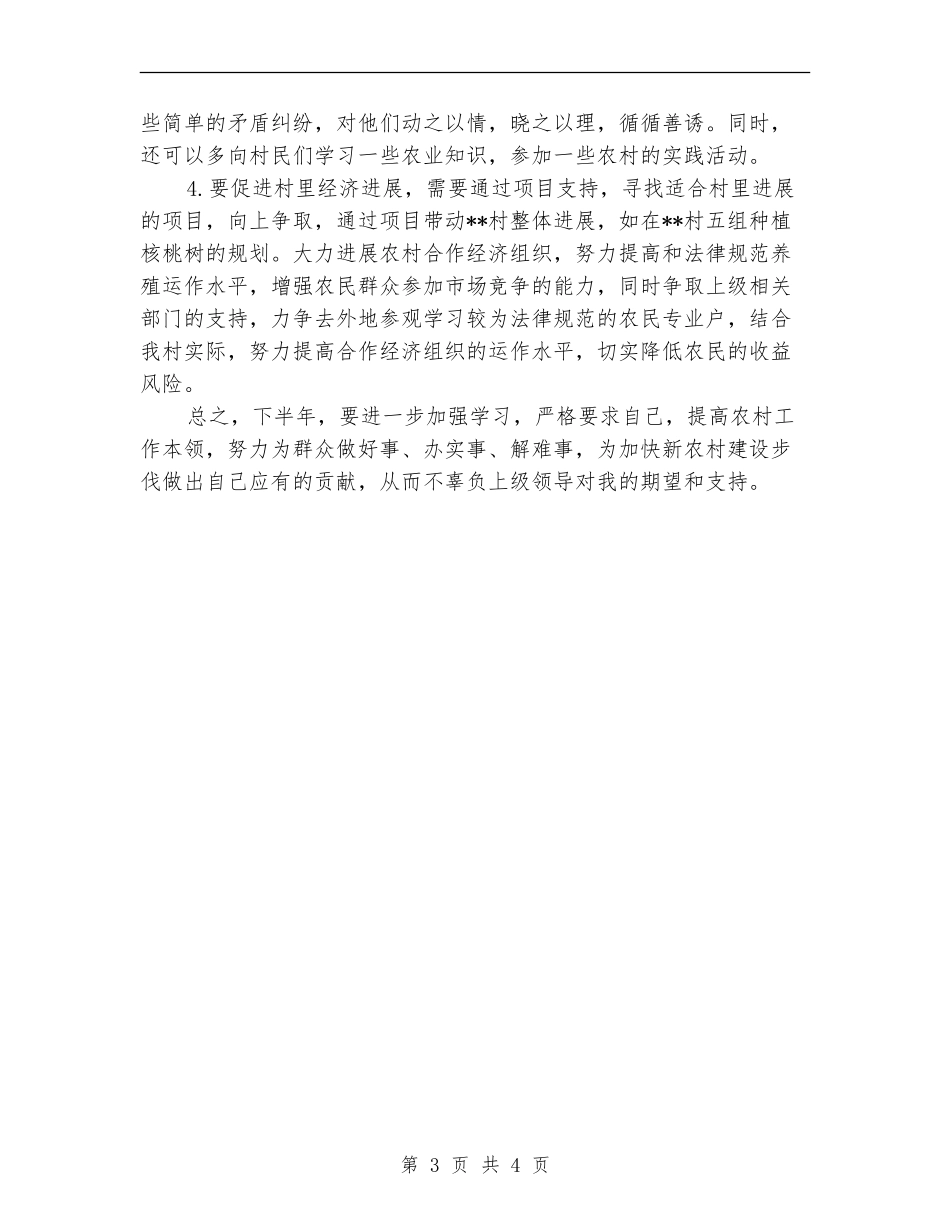村官下半年个人工作计划_第3页
