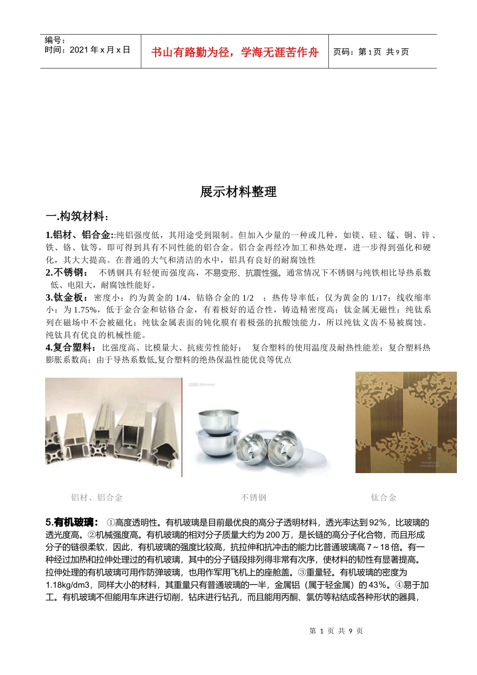 试谈展示材料整理_第1页