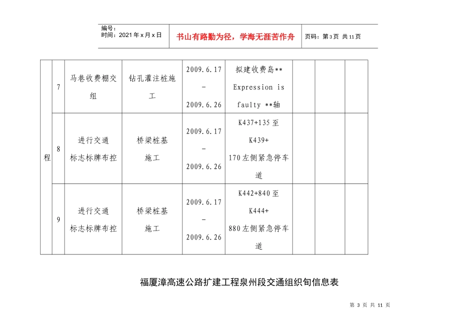 福厦漳高速公路 厦门 市段扩建工程交通组织 - 闽高_第3页