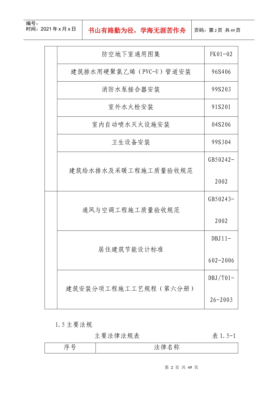 给水排水及采暖施工方案_第3页