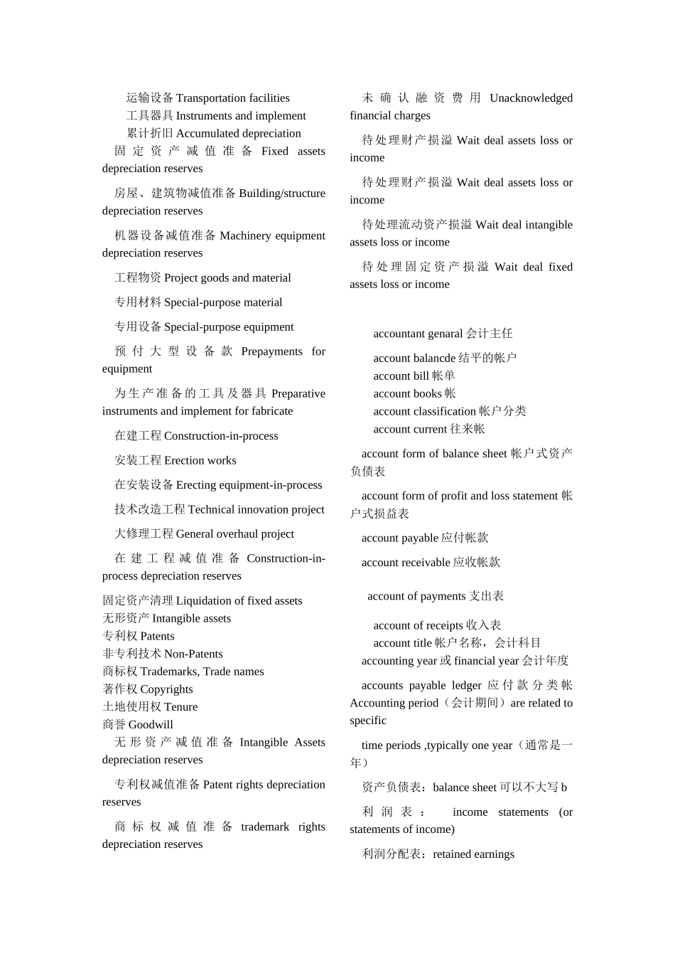 会计专业外语账目词汇_第2页