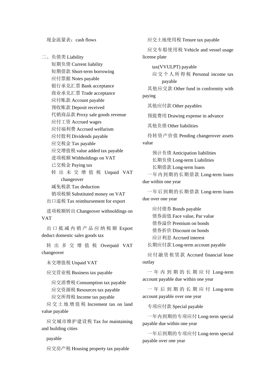 会计专业外语账目词汇_第3页