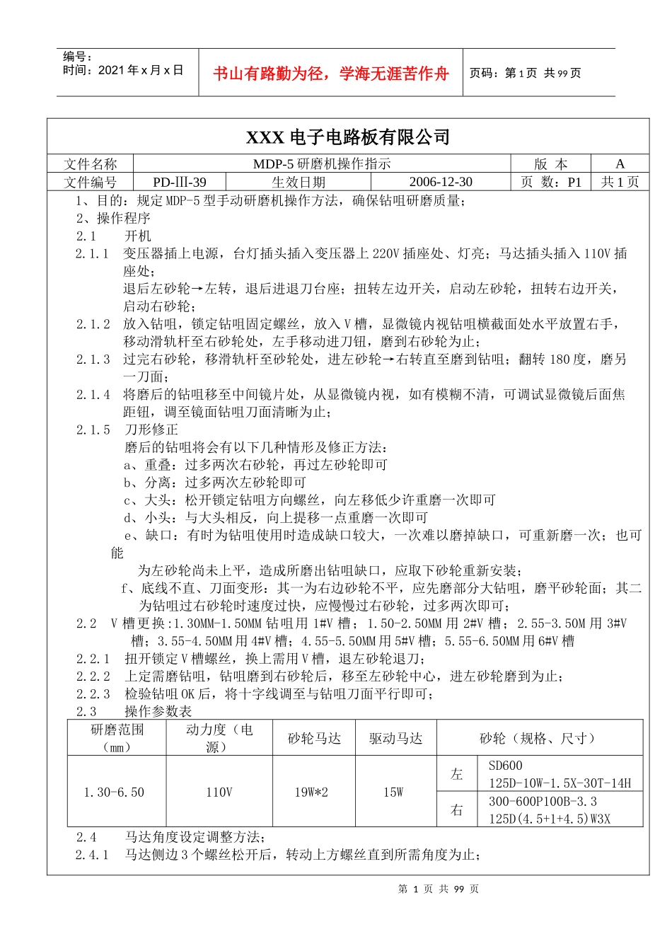 电子电器厂生产部作业指导书_第1页