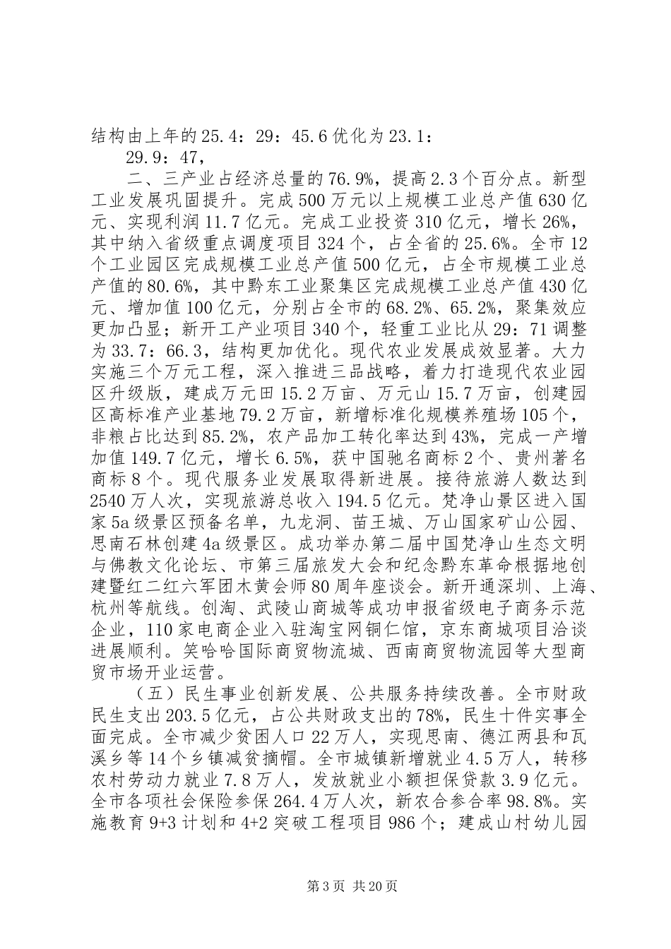 XX年XX县区政府工作报告 (40)_第3页