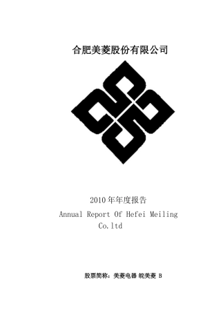 美菱股份有限公司财务报表分析